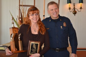 Monterey County Fire Chiefs Association 2015 Support Person of the Year, Karry Kuntz from the Monterey County Regional Fire District.