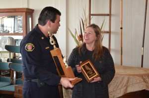 Monterey County Fire Chiefs Association 2015 Volunteer Firefighter of the Year, Fire Chief Cheryl Goetz from the Mid Coast Fire Brigade.